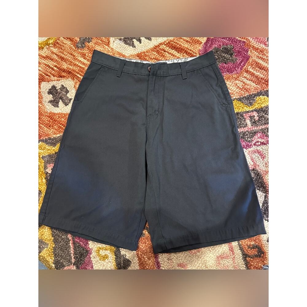 Rusty Black Flat-Front Men's Shorts